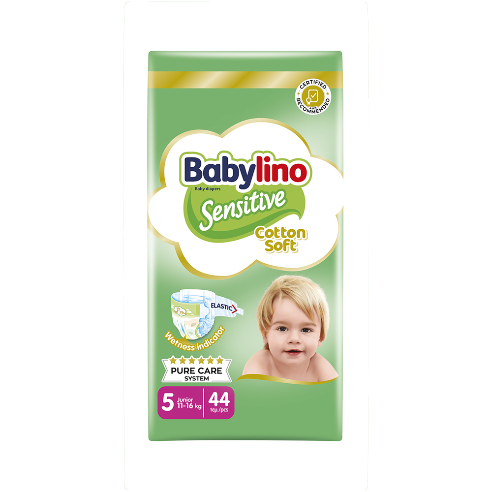 BABYLINO - SENSITIVE COTTON SOFT No5 (11-16 Kg) - 44 πάνες